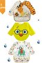 3 Pieces Liquid Proof Giraffe Lion Chick Pattern Baby Food Bib for 0-3 Years