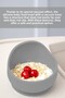 Vacuum-Based Baby Food Bowl - Vacuum Oval Silicone Bowl - Gray - 4