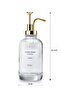 500 ml Countertop Glass Liquid Soap Dispenser Bathroom (6 PCS LABEL) - 5