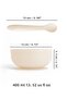 Vacuum Silicone Baby Food Bowl - Vacuum Based Silicone Bowl - Silicone Teether Spoon - Beige - 7