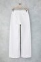 Beyaz Yüksek Bel Nervür Detaylı Paça Kesikli Comfort/Esnek Wide Leg Jeans TWOSS25JE00310 - 11