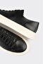 Black Leather Men's Sports Shoes - 5