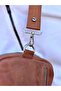 Genuine Leather Strap Zippered Crossbody Crossbody Bag 1008 - 8