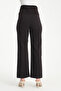 Maternity Wide-Leg Adjustable Waist Fabric Trousers with Front Stitch Detail - 6