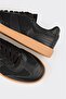 Black Leather Women's Sports Shoes - 5
