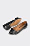 Black Leather Women's Casual Shoes - 3