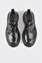 Black Leather Women's Casual Shoes 24Y - 4