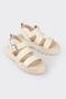 Ecru Leather Women's Sports Sandals - 2