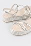 Lame Leather Women's Wedge Heel Sandals - 5