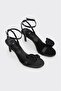 Black Women's Heeled Sandals - 2