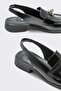 Black Leather Women's Casual Shoes - 4