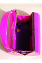 Hard Shell Clip Pu Cute Simple Patent Leather Pearl Leather Orange Patent Leather Women's Hand Bag - 5