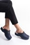 Women's Navy Blue Classic Perforated Clogs Orthopedic Doctor Nurse Hospital Slipper - 6