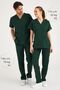Hunter Green Lycra Nurse Jersey Bottom Top Surgical Team Scrubs Uniform Surgical Jersey - 2