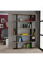 Mourah Home Mito Modern Bookcase Display Unit Oak Grey