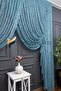 Turquoise Green Mint Double Breasted Curtain Models Yanki Tulle Theater Curtain Glass Broken Model - 4