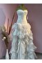 DRAPELY WIPES SKIRT WEDDING GOWN - 2
