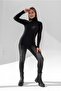 Black Turtleneck Turtleneck Hooded Camisole Ribbed Sweater - 7