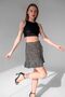 Black Corded Super Crop Halter Neck Knitted Tank Top - 7