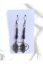 Leaf Detailed Hematite Natural Stone Long Women's Earrings |   Favorited and Preferred Earrings - 2