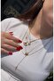 Cream Color Steel Fan Necklace - 3