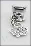 1 Piece Swan Pendant Italian Steel Bracelet Charm - 2