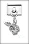 Playboy Dangle Italian Bracelet Charm Steel 9 mm Charm - 2