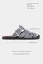 Honey Stone Genuine Suede Buckle Detailed Flat Sole Women's Slippers - 3