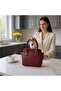 Women's Box Model Stylish Mini Hand and Shoulder Bag with Zipper Closure Detail