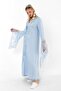 Princess Model Blue Maternity Nightgown with Dressing Gown - 2