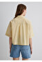 Striped Yellow Shirt Crop / Short Cut 1211102-89859 - 6