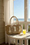 30X20 Natural Jute Straw Handmade Design Bag