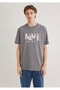 Logo Printed Gray T-Shirt Loose Fit / Loose Relaxed Fit 0612461 -80020 - 3