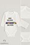 Long Sleeve Baby Bodysuit with "Everyone Is Angry, My Grandma Can'T Be Satisfied" Written 100% Cotton Snapback Bodysuit - 6
