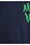 Logo Printed Navy Blue T-Shirt Regular Fit / Normal Cut 0611322-70490 - 7