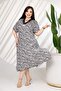 100% Bamboo Oversize Size U-Neck Lace Detailed Skirṫ Flared Elbi̇Se Suffle Overlock