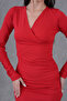 New Season Stretchy Diver Fabric Double Breasted Collar Slit Long Sleeve Evening Dress 6031 - 6