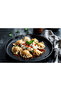 32-34-36 cm Set of 3 Black Glossy Enamel Round Oven Trays - 2
