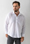 Men's Cotton Blended Pocketless Muslin Shirt White - 16701 - 6