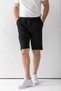 Men's Elastic Waist Laced Pocket Textured Shorts Black - 8043 - 5