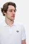 Lakes White Polo Collar Embroidered 100% Cotton Standard Fit Men's Tshirt - 2