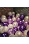 30 Pieces Metallic Purple Lilac White Balloons, Helium Flying Balloons - 2