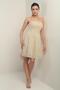 Women's Rope Strap Lined Glitter Flock Printed Short Flared Dress - 2