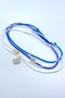 4 Pieces Minimal Turtle Crab Fish Evil Eye Lucky Figured White Midnight Blue Rope Summer Anklet Set - 3