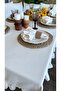 Pearl Ruffle Tablecloth Ecru - 3