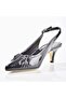 Nish Exclusive 2543 Women's Open Back Decorated Heeled Shoes - 3
