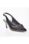 Nish Exclusive 2543 Women's Open Back Decorated Heeled Shoes - 2