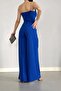 Imported Crepe Fabric Wide Leg Jumpsuit Dress with Straps - 6