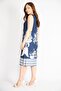 Women's Navy Blue Plus Size Side Slit Sleeveless Dress 65n36377 - 4