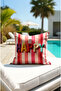 Digital Printed Summer Colorful Pattern Throw Pillow Case. Double Sided Hidden Zippered 2-Piece Throw Pillow Cover - 3
